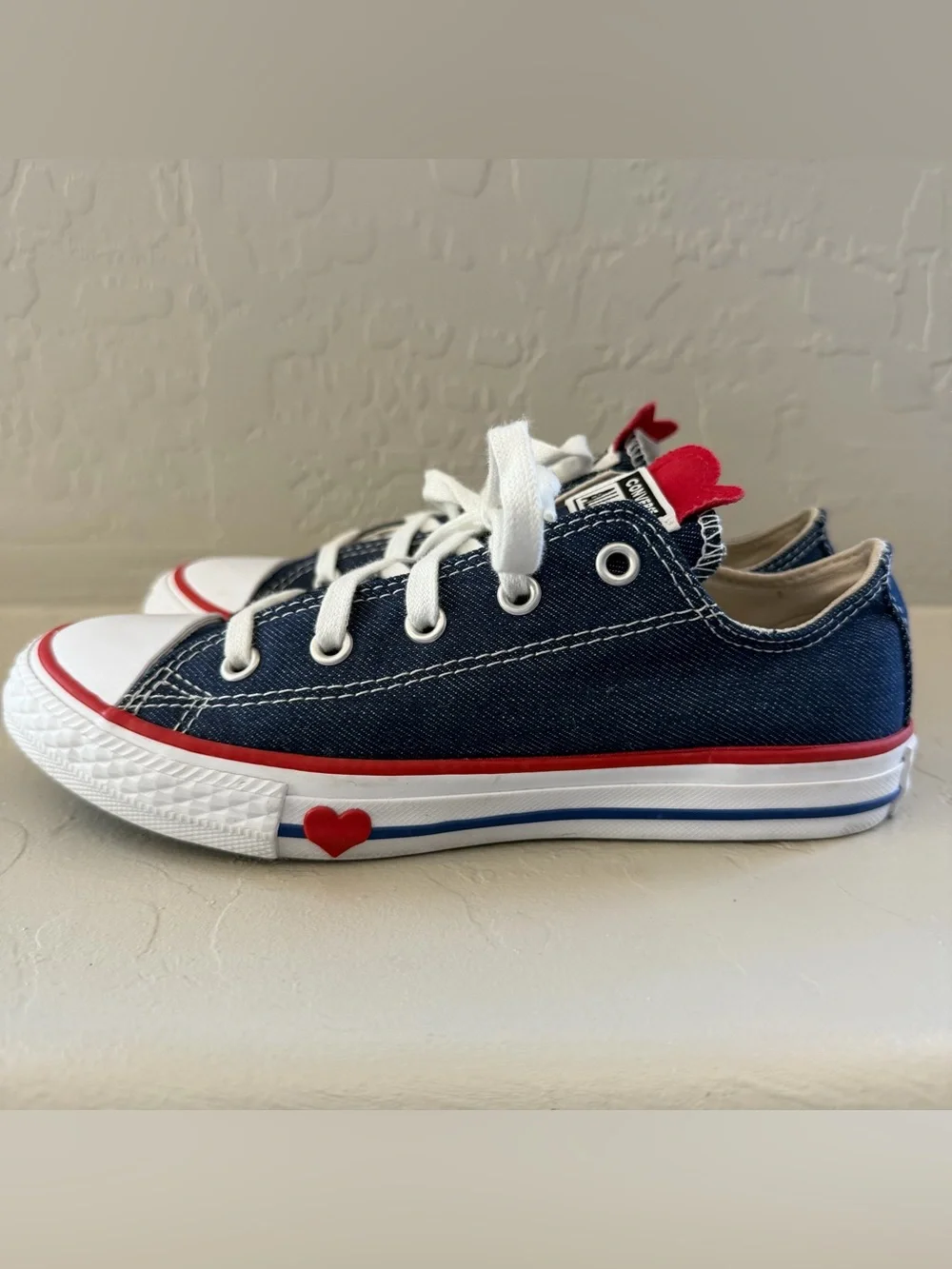 Kids Converse Chuck Taylor All Star Denim Love Low Top Sneaker